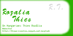 rozalia thies business card